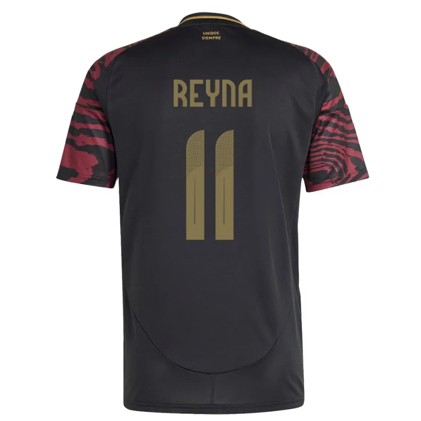 Danxen Mænd Peru Bryan Reyna #11 Sort Udebane Spillertrøjer 24-26 Trøje T-Shirt