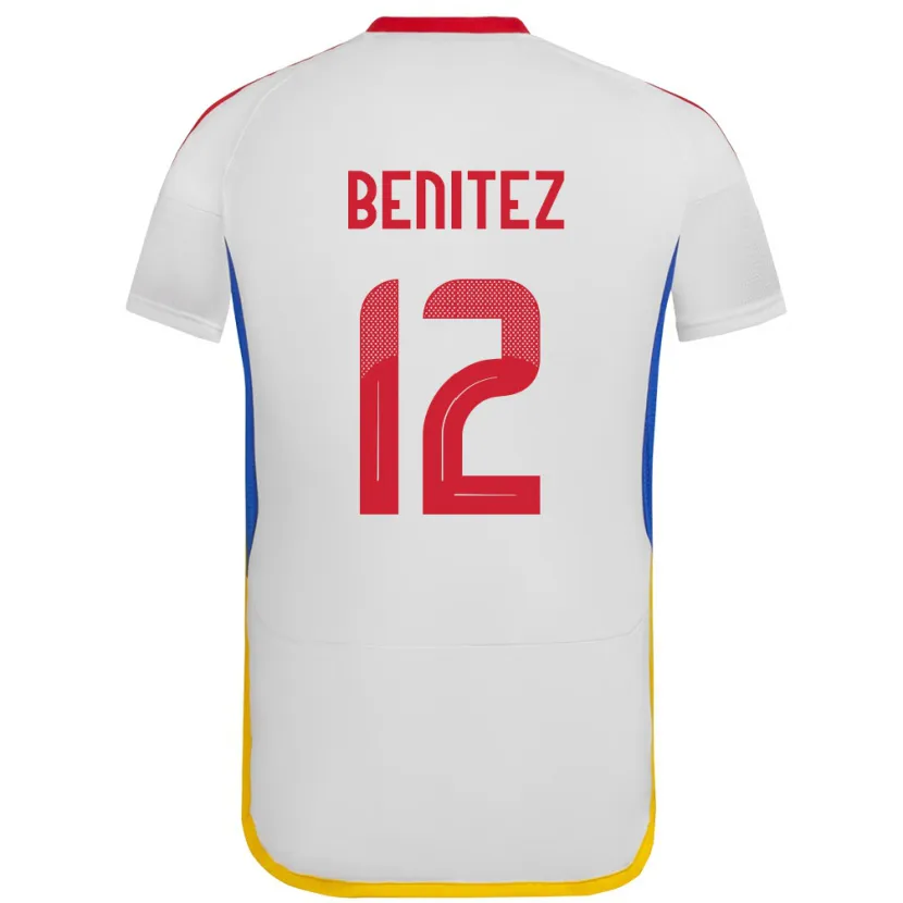 Danxen Mænd Venezuela Frankarlos Benítez #12 Hvid Udebane Spillertrøjer 24-26 Trøje T-Shirt