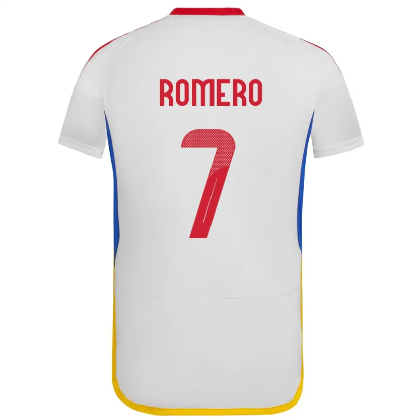 Danxen Mænd Venezuela Leenhan Romero #7 Hvid Udebane Spillertrøjer 24-26 Trøje T-Shirt