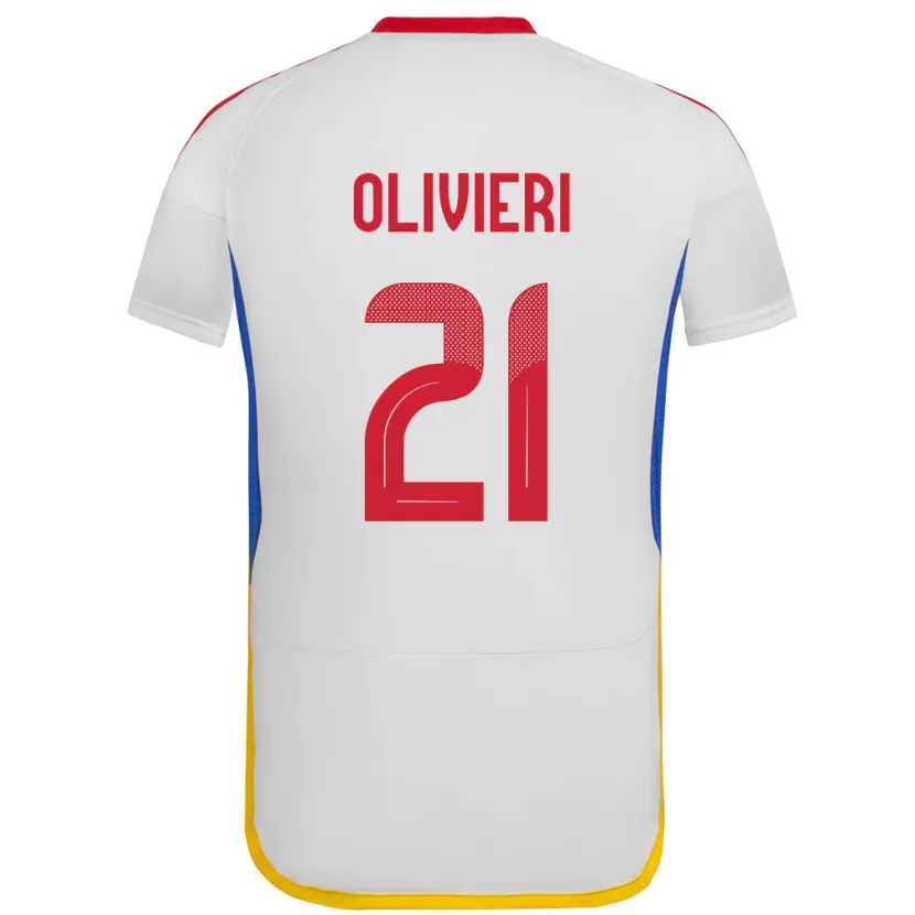 Danxen Mænd Venezuela Bárbara Olivieri #21 Hvid Udebane Spillertrøjer 24-26 Trøje T-Shirt