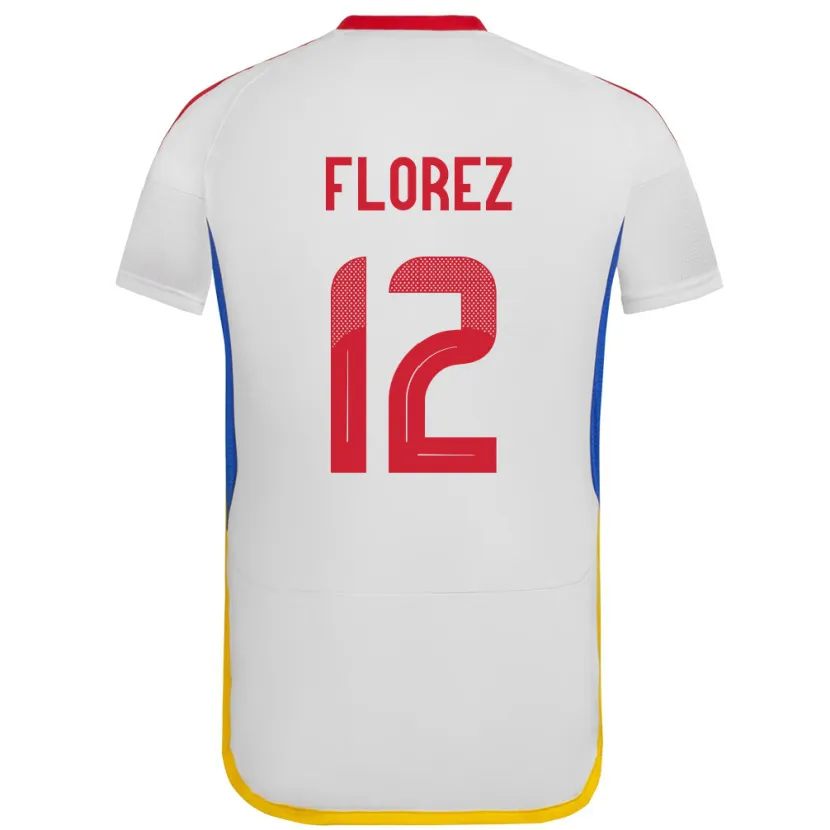 Danxen Mænd Venezuela Génesis Flórez #12 Hvid Udebane Spillertrøjer 24-26 Trøje T-Shirt