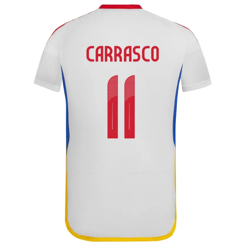 Danxen Mænd Venezuela Raiderlin Carrasco #11 Hvid Udebane Spillertrøjer 24-26 Trøje T-Shirt