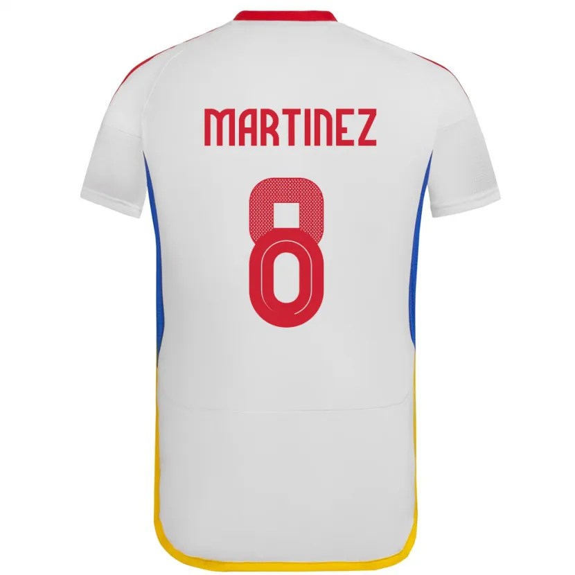 Danxen Mænd Venezuela Bárbara Martínez #8 Hvid Udebane Spillertrøjer 24-26 Trøje T-Shirt