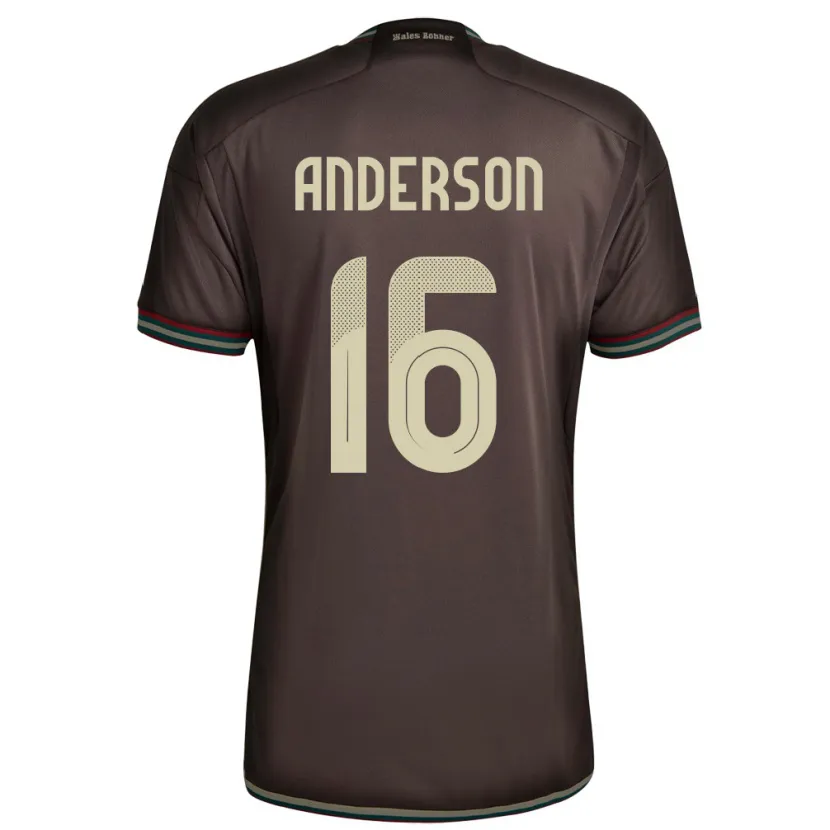 Danxen Mænd Jamaica Karoy Anderson #16 Nat Brun Udebane Spillertrøjer 24-26 Trøje T-Shirt