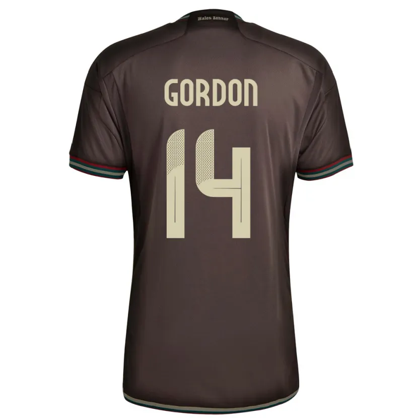 Danxen Mænd Jamaica Ashton Gordon #14 Nat Brun Udebane Spillertrøjer 24-26 Trøje T-Shirt