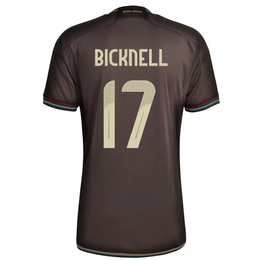 Danxen Mænd Jamaica Alexander Bicknell #17 Nat Brun Udebane Spillertrøjer 24-26 Trøje T-Shirt