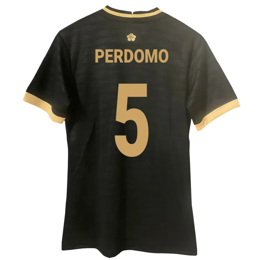 Danxen Mænd Panama Reyniel Perdomo #5 Sort Udebane Spillertrøjer 24-26 Trøje T-Shirt