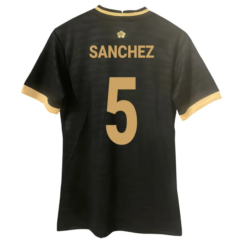 Danxen Mænd Panama Leydis Sánchez #5 Sort Udebane Spillertrøjer 24-26 Trøje T-Shirt