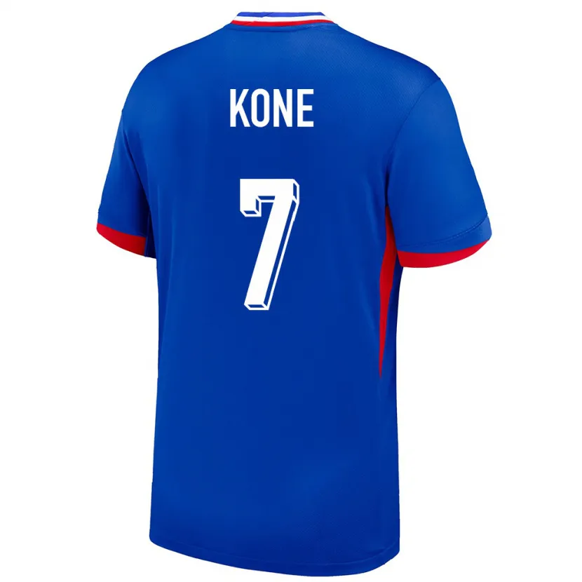 Danxen Kvinder Frankrig Kouadio Kone #7 Blå Hjemmebane Spillertrøjer 24-26 Trøje T-Shirt