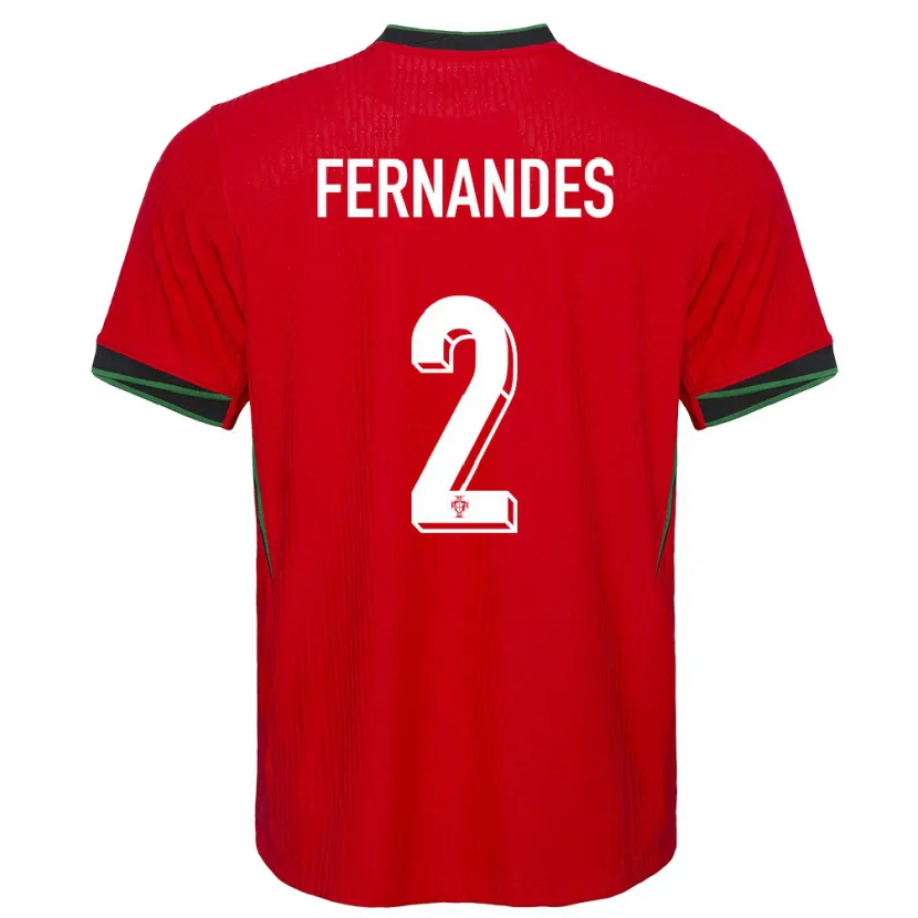 Danxen Kvinder Portugal Martim Fernandes #2 Rød Hjemmebane Spillertrøjer 24-26 Trøje T-Shirt