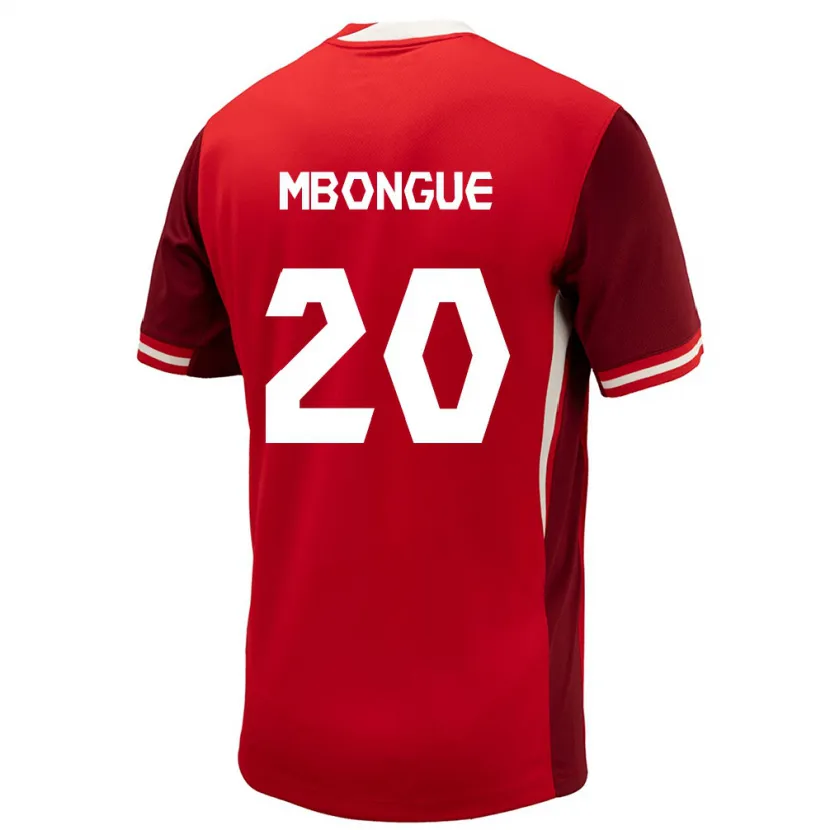 Danxen Kvinder Canada Hugo Mbongue #20 Rød Hjemmebane Spillertrøjer 24-26 Trøje T-Shirt