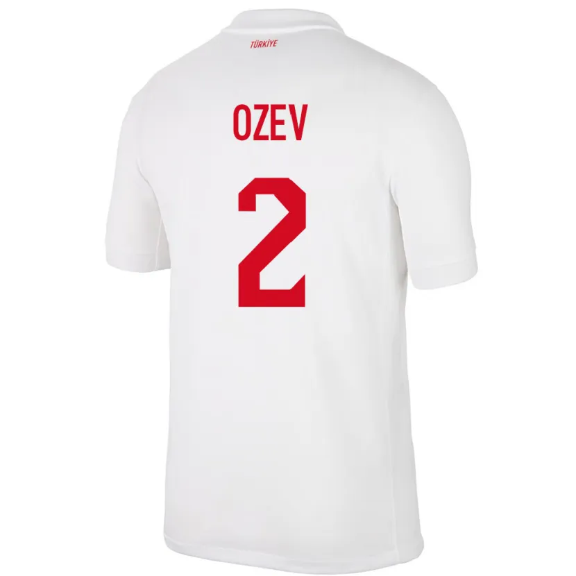 Danxen Kvinder Tyrkiet Ümran Özev #2 Hvid Hjemmebane Spillertrøjer 24-26 Trøje T-Shirt