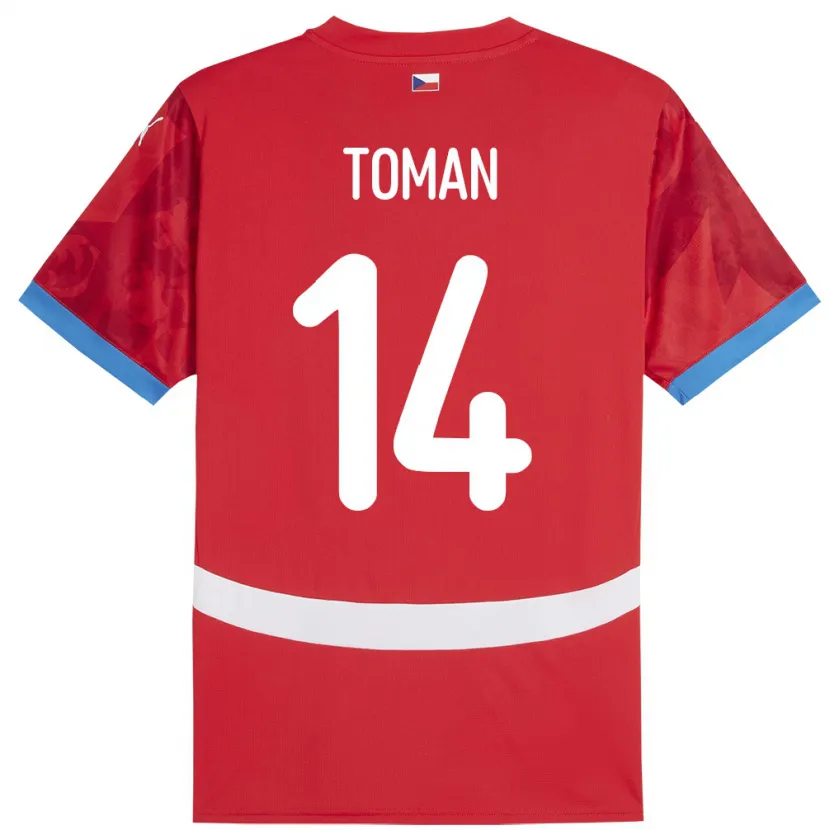 Danxen Kvinder Tjekkiet Zdenek Toman #14 Rød Hjemmebane Spillertrøjer 24-26 Trøje T-Shirt