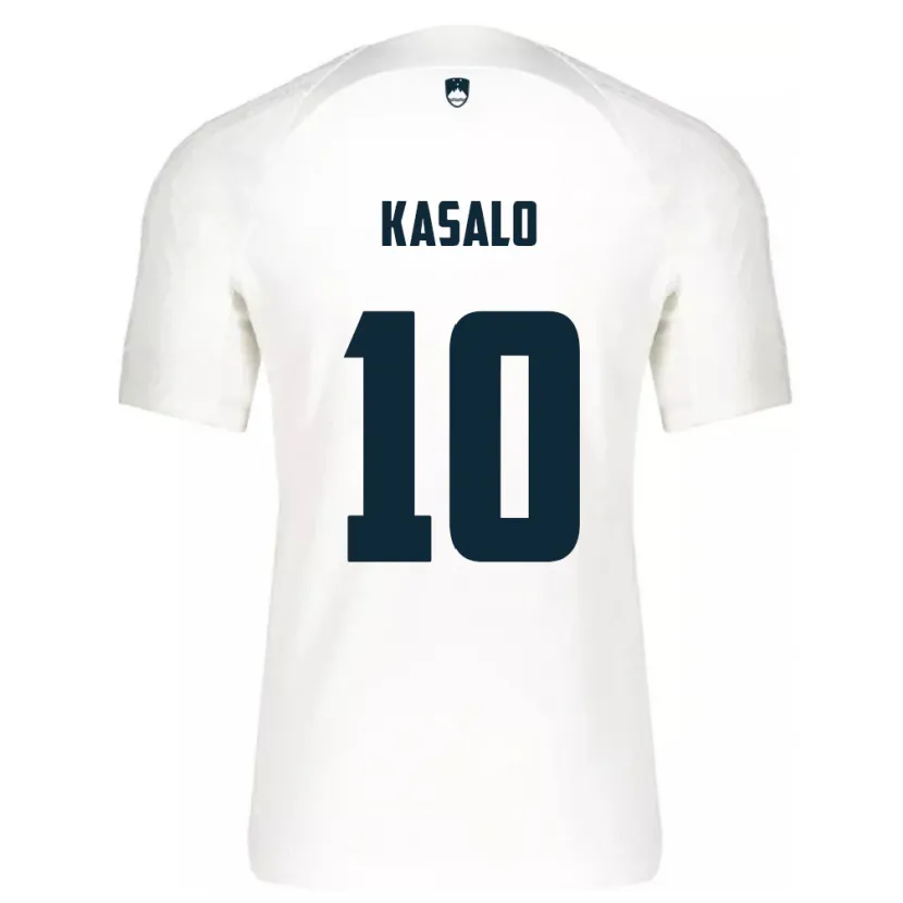 Danxen Kvinder Slovenien Niko Kasalo #10 Hvid Hjemmebane Spillertrøjer 24-26 Trøje T-Shirt