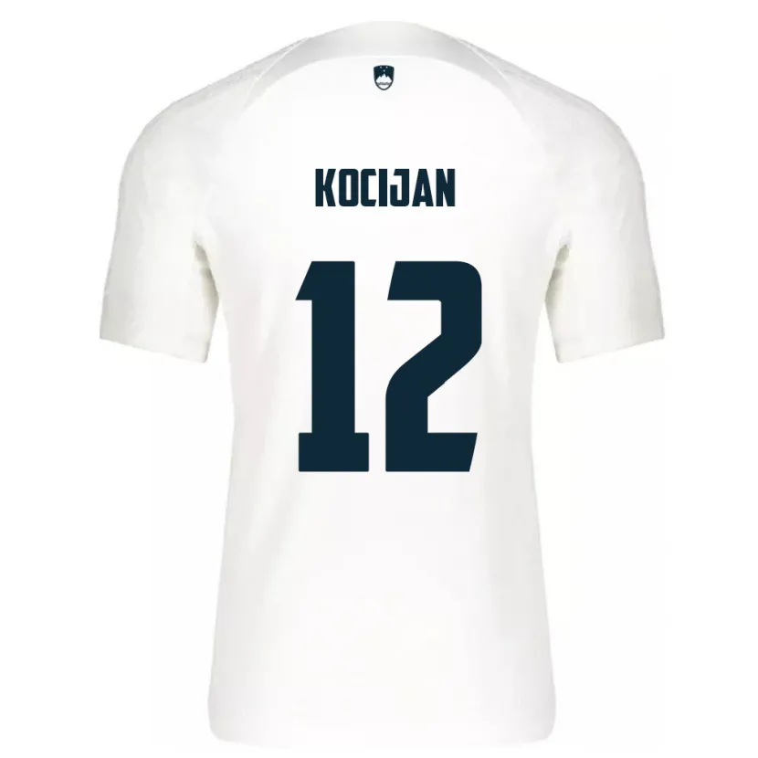 Danxen Kvinder Slovenien Iva Kocijan #12 Hvid Hjemmebane Spillertrøjer 24-26 Trøje T-Shirt