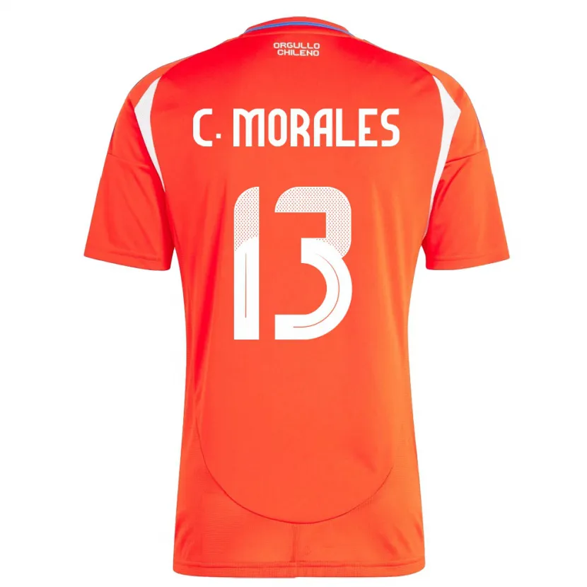 Danxen Kvinder Chile Cristián Morales #13 Rød Hjemmebane Spillertrøjer 24-26 Trøje T-Shirt