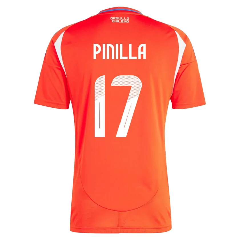 Danxen Kvinder Chile Fernanda Pinilla #17 Rød Hjemmebane Spillertrøjer 24-26 Trøje T-Shirt