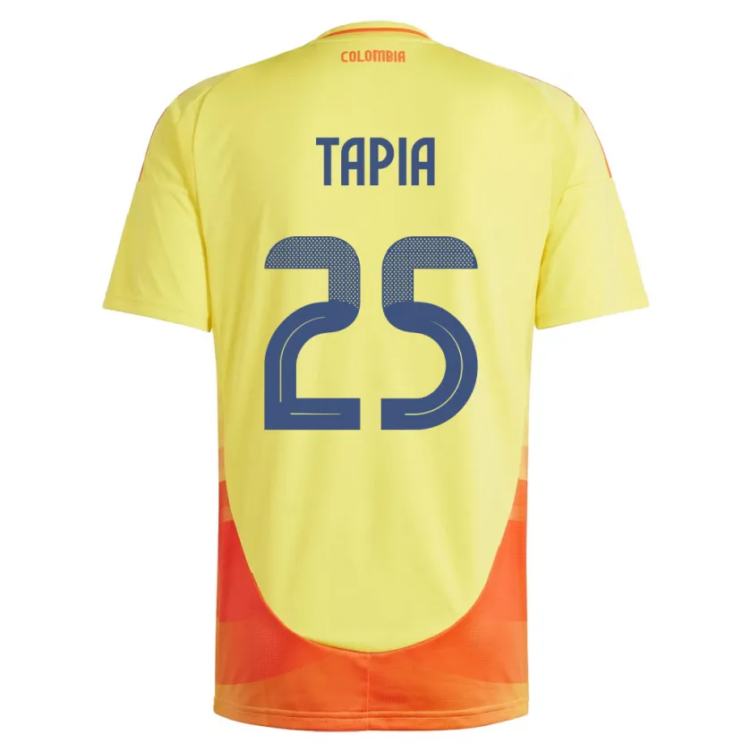 Danxen Kvinder Colombia Katherine Tapia #25 Gul Hjemmebane Spillertrøjer 24-26 Trøje T-Shirt