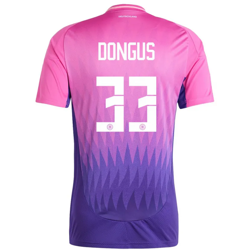 Danxen Kvinder Tyskland Fabienne Dongus #33 Pink Lilla Udebane Spillertrøjer 24-26 Trøje T-Shirt