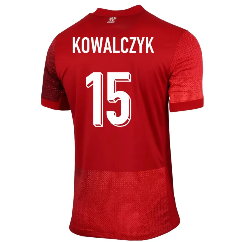 Danxen Kvinder Polen Mateusz Kowalczyk #15 Rød Udebane Spillertrøjer 24-26 Trøje T-Shirt