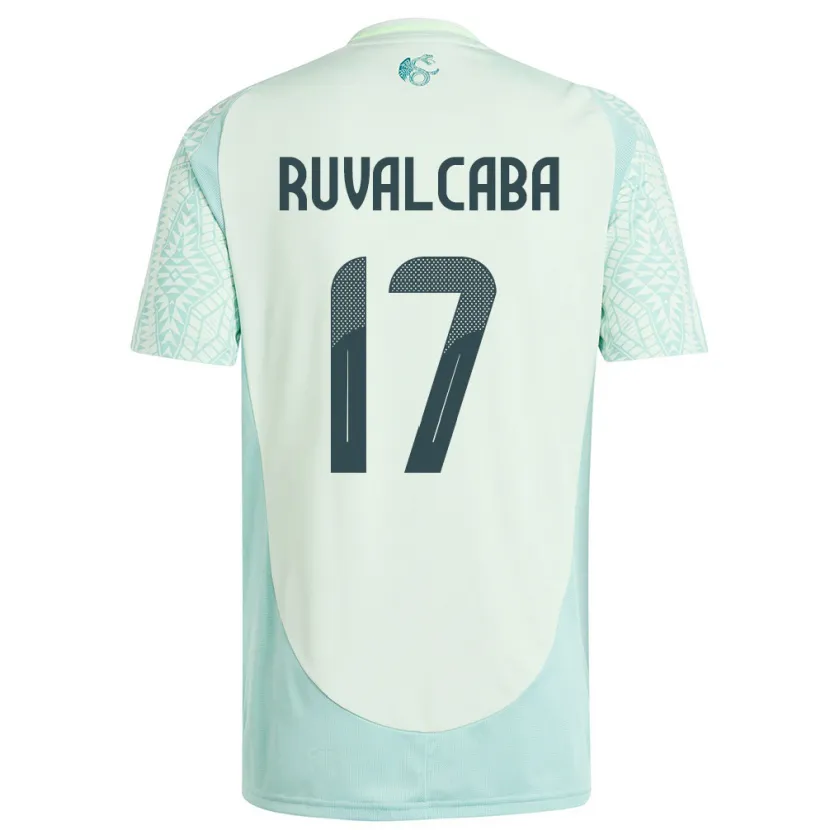 Danxen Kvinder Mexico Jorge Ruvalcaba #17 Linen Grøn Udebane Spillertrøjer 24-26 Trøje T-Shirt