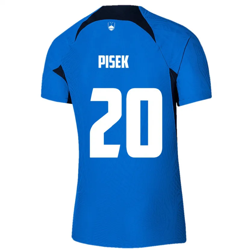 Danxen Kvinder Slovenien Jost Pisek #20 Blå Udebane Spillertrøjer 24-26 Trøje T-Shirt