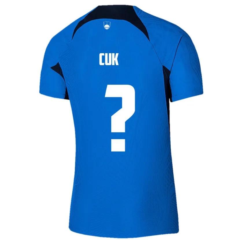 Danxen Kvinder Slovenien Tine Cuk #0 Blå Udebane Spillertrøjer 24-26 Trøje T-Shirt