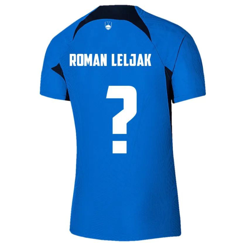 Danxen Kvinder Slovenien Nejc Roman Leljak #0 Blå Udebane Spillertrøjer 24-26 Trøje T-Shirt