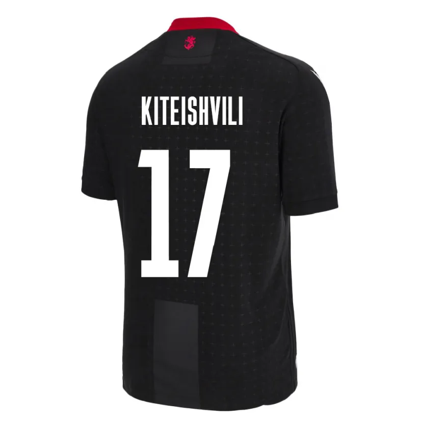 Danxen Kvinder Georgia Otar Kiteishvili #17 Sort Udebane Spillertrøjer 24-26 Trøje T-Shirt