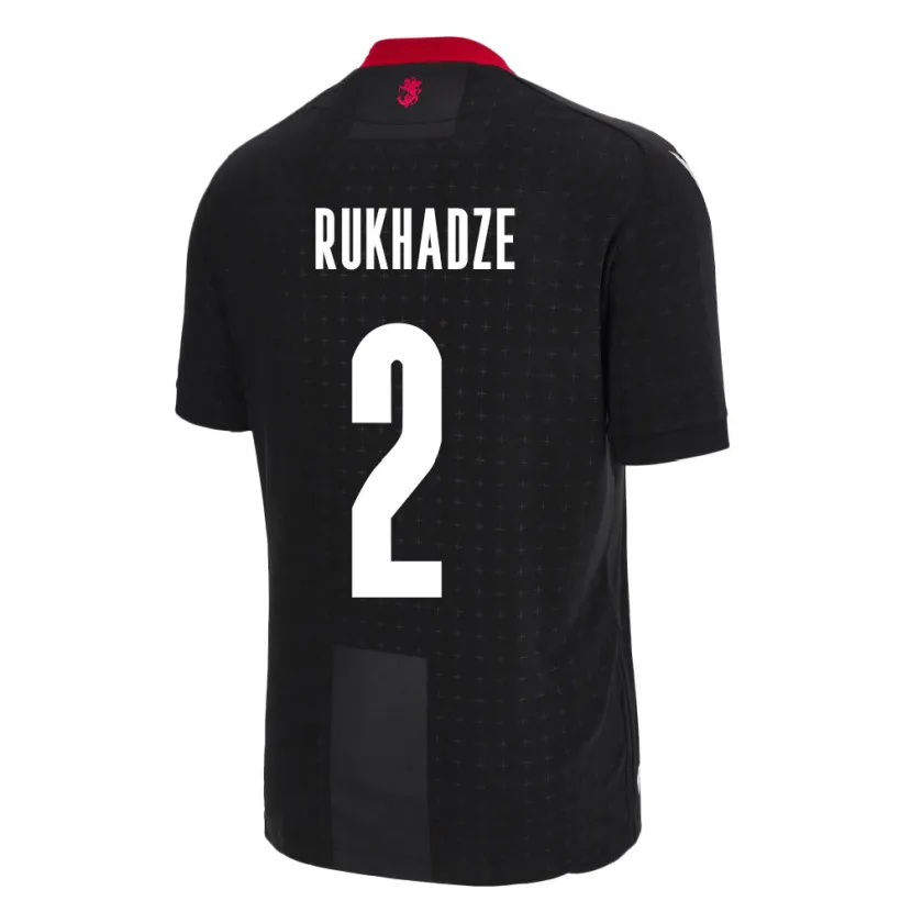 Danxen Kvinder Georgia Zurab Rukhadze #2 Sort Udebane Spillertrøjer 24-26 Trøje T-Shirt