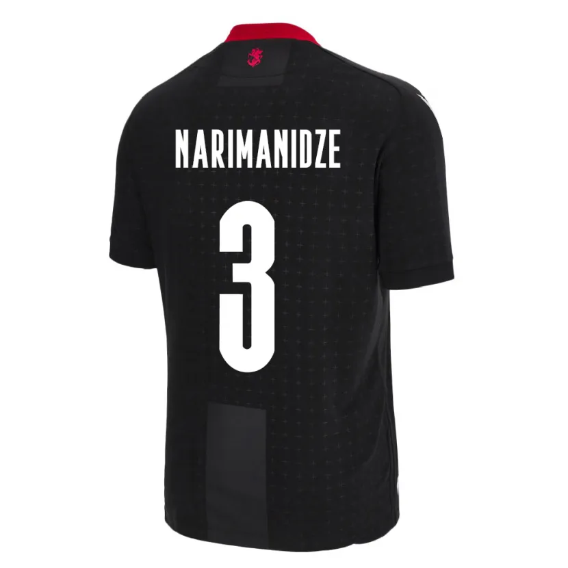 Danxen Kvinder Georgia Aleksandre Narimanidze #3 Sort Udebane Spillertrøjer 24-26 Trøje T-Shirt