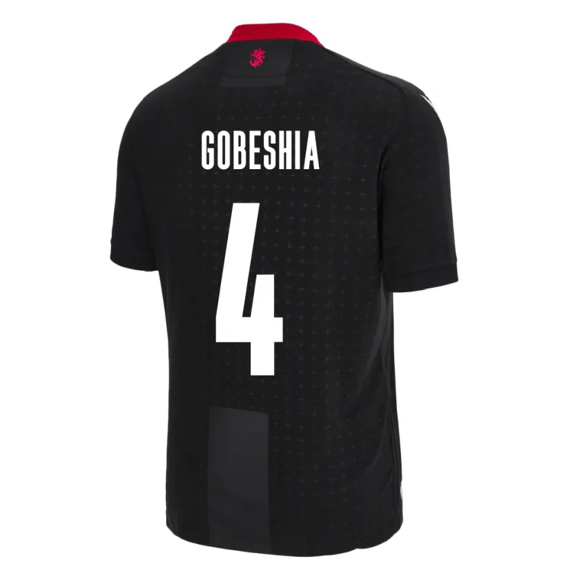 Danxen Kvinder Georgia Tengo Gobeshia #4 Sort Udebane Spillertrøjer 24-26 Trøje T-Shirt