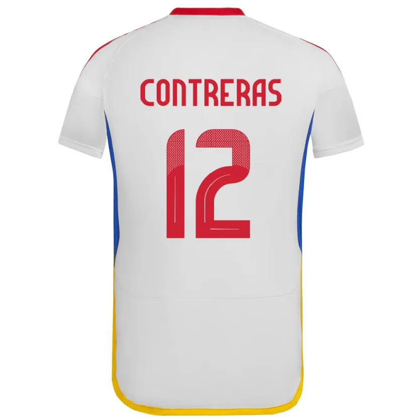 Danxen Kvinder Venezuela José Contreras #12 Hvid Udebane Spillertrøjer 24-26 Trøje T-Shirt