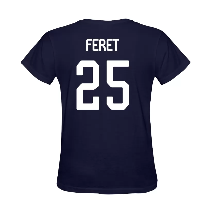 Mænd Julien Feret #25 Mørkeblå T-shirt Design Spillertrøjer Trøje