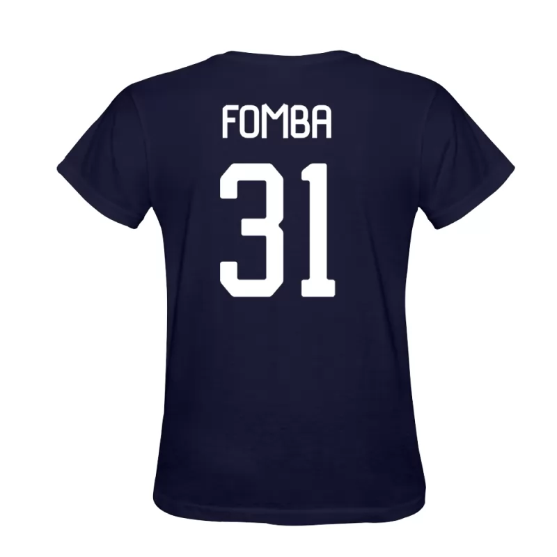 Mænd Lamine Fomba #31 Mørkeblå T-shirt Design Spillertrøjer Trøje