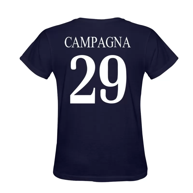 Mænd Francesco Campagna #29 Mørkeblå T-shirt Design Spillertrøjer Trøje