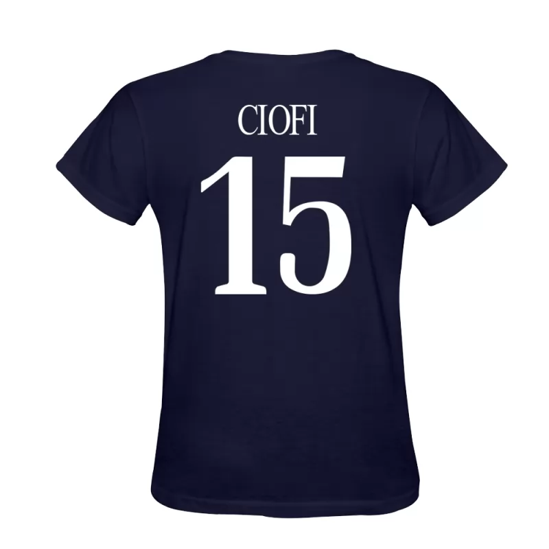 Mænd Andrea Ciofi #15 Mørkeblå T-shirt Design Spillertrøjer Trøje