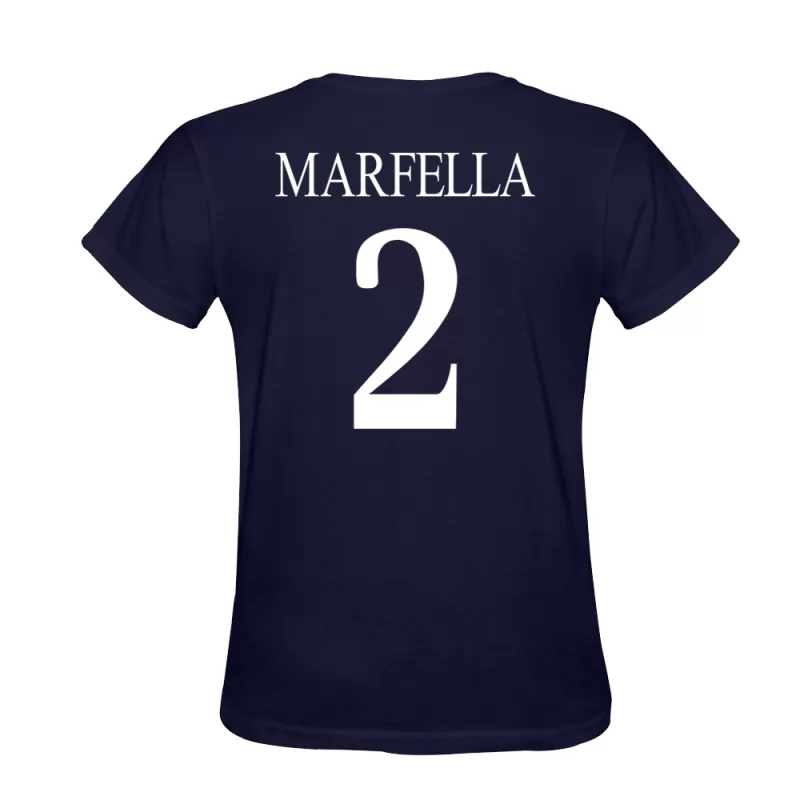 Mænd Simone Marfella #2 Mørkeblå T-shirt Design Spillertrøjer Trøje