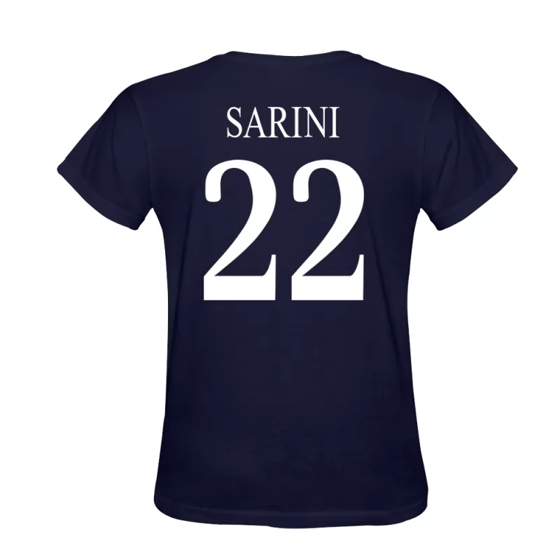 Mænd Lorenzo Sarini #22 Mørkeblå T-shirt Design Spillertrøjer Trøje