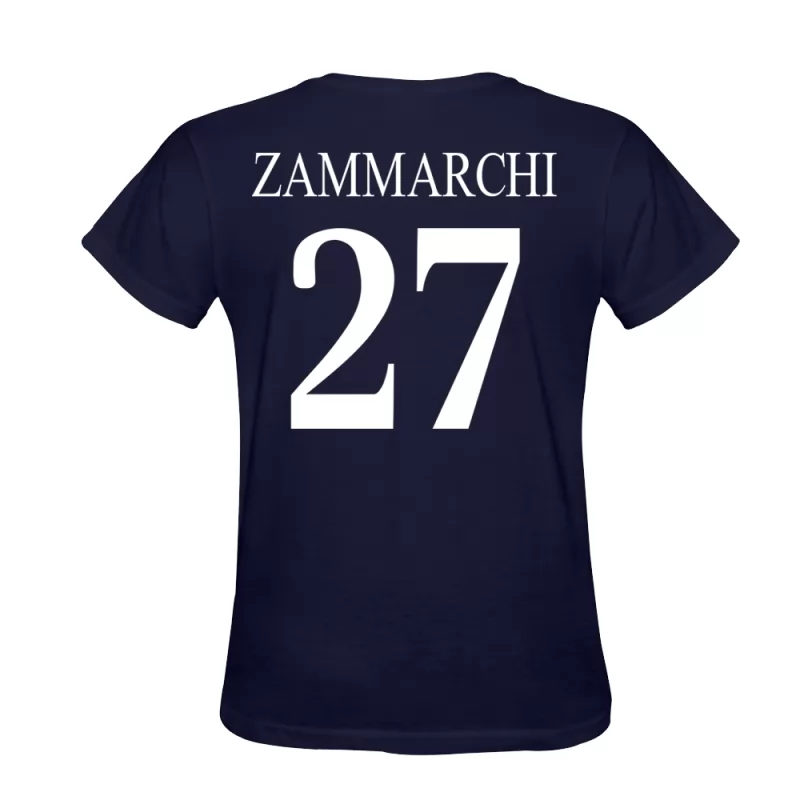 Mænd Andrea Zammarchi #27 Mørkeblå T-shirt Design Spillertrøjer Trøje